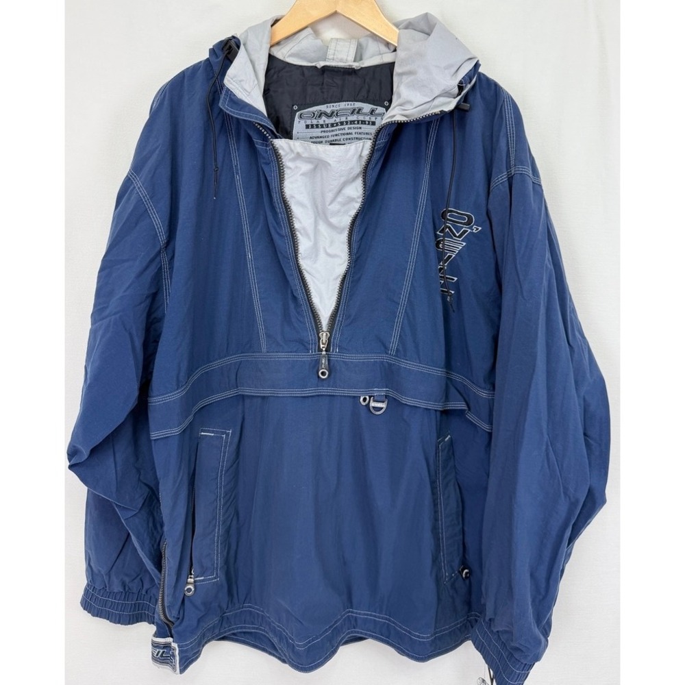 O'Neill Vintage Nylon Anorak Pullover Jacket Mens Large Navy Blue Gorpcore 90s